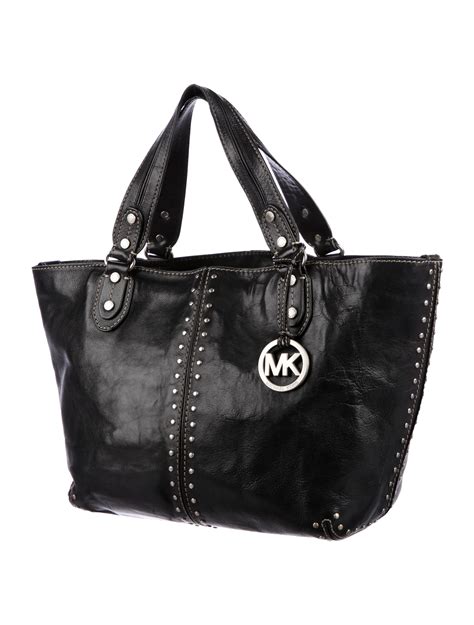 michael kors nubuck leather purse|Michael Kors black studded purse.